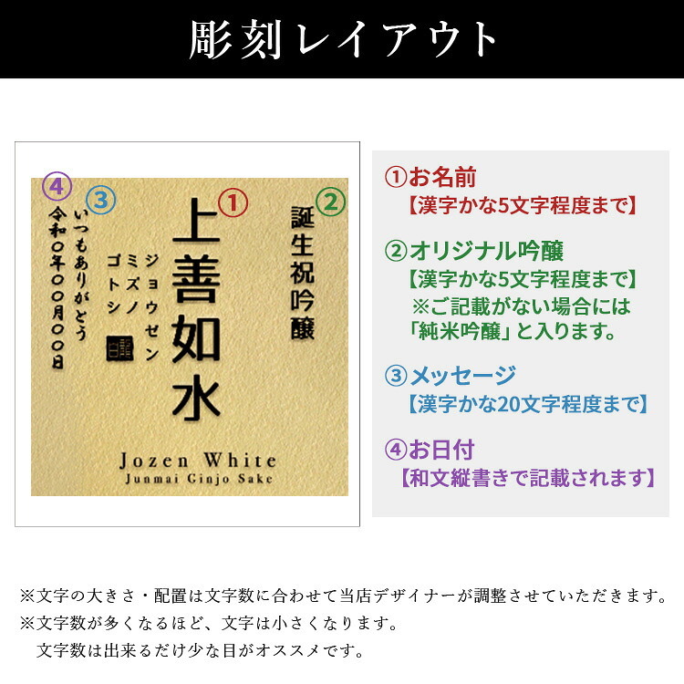 上善如水 名入れ 日本酒 お酒 清酒 純米 吟醸 名前入り プレゼント ギフト 面白い センス 定年退職 還暦祝い 退職祝い 男性 女性 お祝い 古希 喜寿 傘寿 米寿 卒寿 白寿 百寿 敬老の日