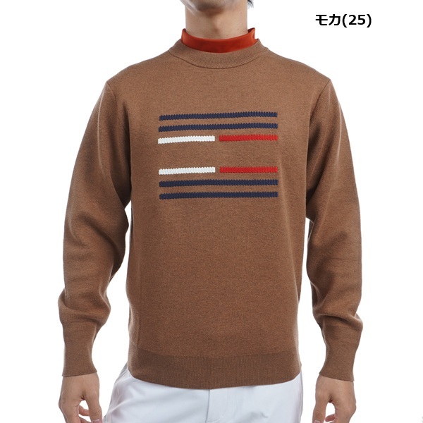 トミーヒルフィガー ゴルフ メンズ ビッグフラッグ クルーネックセーター TOMMY HILFIGER GOLF THMA459 秋冬モデル お誕生日祝い お祝い 記念品 お父さん 父の日 彼氏 男性 30代 40代 50代 60代  還暦祝い 敬老の日 人気プレゼント プレゼント