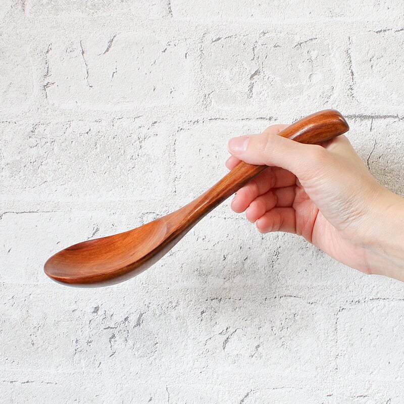 レンゲ カトラリー れんげ スプーン 22cm 蓮華 おしゃれ オシャレ 木 レンゲスプーン サーバースプーン 中華 木製 取り分けスプーン 業務用 大きめ 丼 漆 天然木製 おおきい 大きい 取り分けレンゲ 漆塗り サービングスプーン
