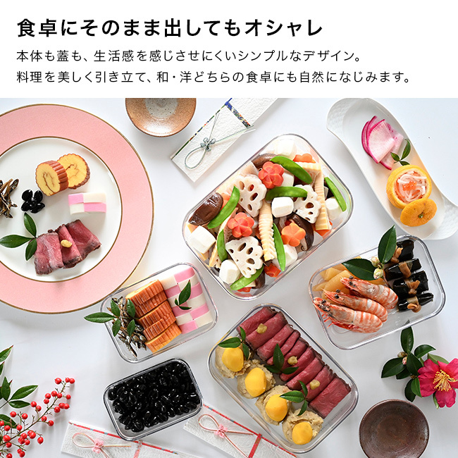 EMBALANCE エンバランス 保存容器 620ml クリアコンテナ S[保存容器 クリア プラスチック 透明 中身が見える 保存ケース 薄型 容器 日本製 おしゃれ 弁当箱 ご飯 保存 保存用 小分け 小型 ミニ フードコンテナ BPAフリー 四角]