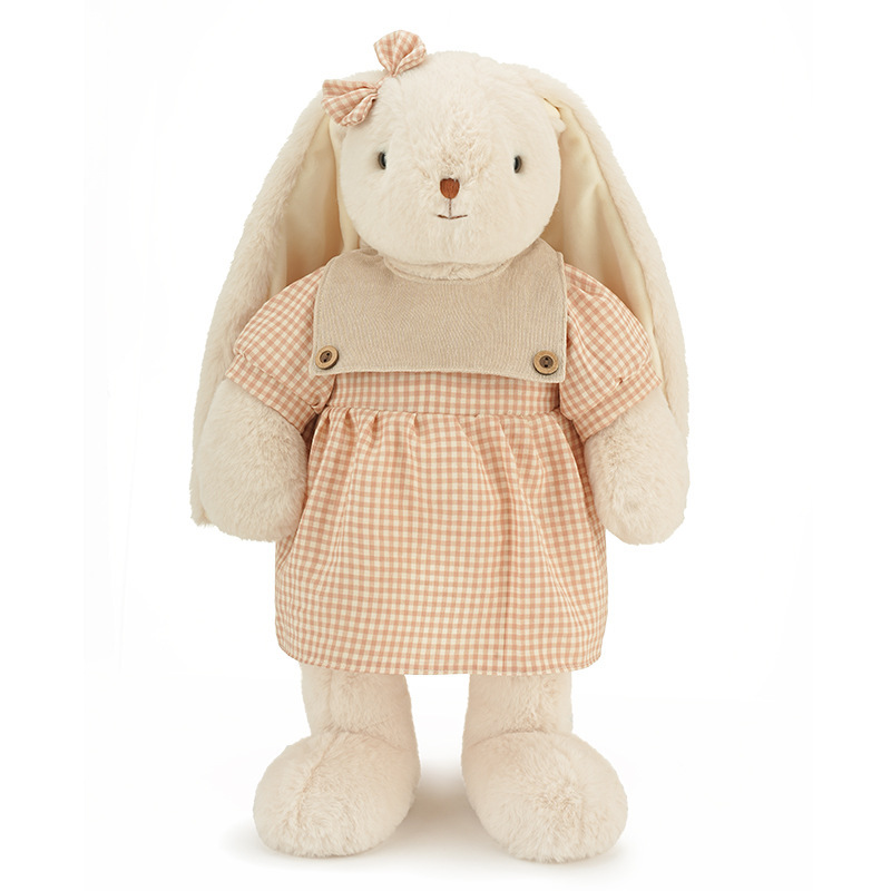 40cm うさぎ ぬいぐるみ ロングイヤー 着せ替え風 ワンピース ふわふわ アニマル 人形 かわいい インテリア おもちゃ 子供 女の子 誕生日 プレゼント ギフト