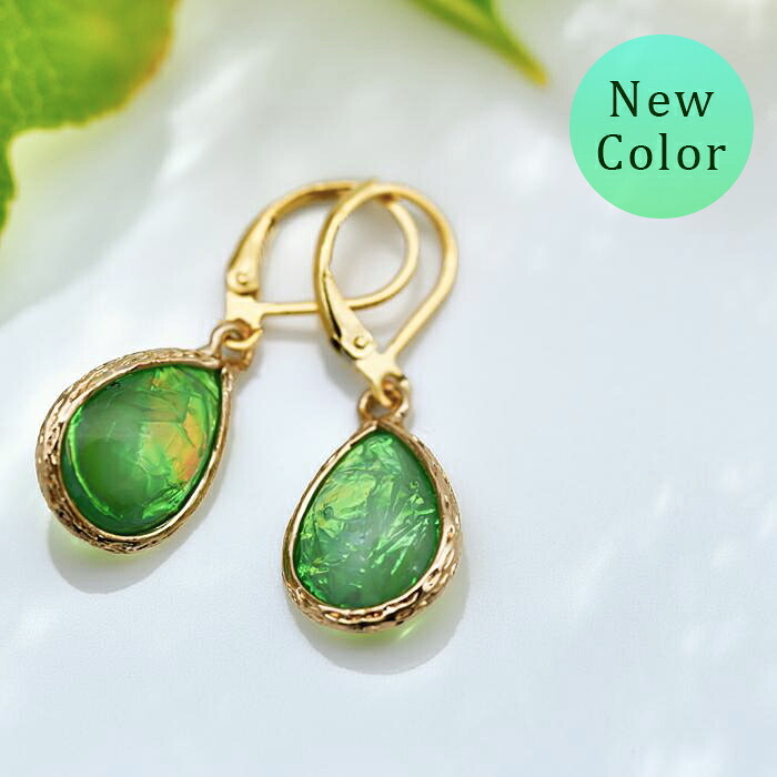 ピアス 金属アレルギー フープピアス  サージカルステンレス 落ちない 引っかからない 外れにくい 人工オパール 誕生石 ひと粒 片耳 1個