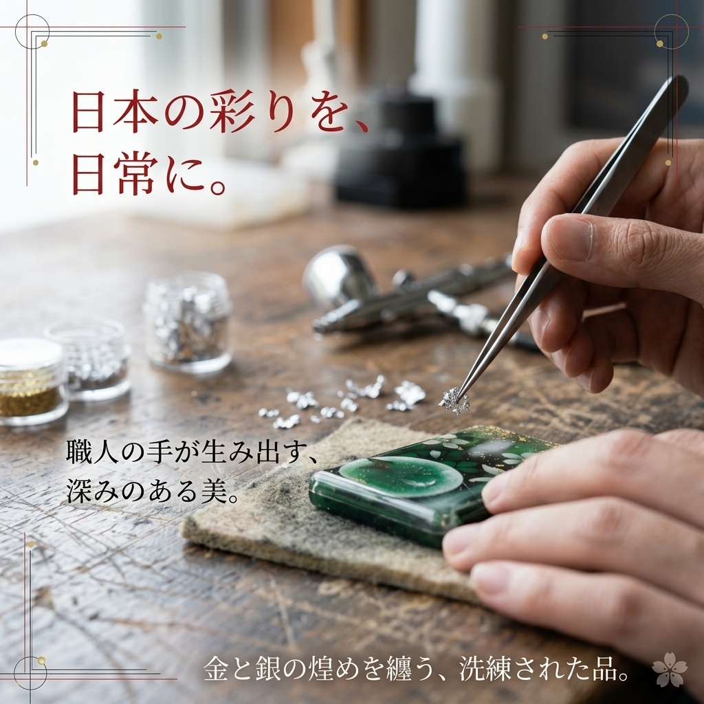 ミンティアケース『手』　名入れ 職人 手作り ハンドメイド 送料無料 伝統工芸 立体樹脂 金彩 桜 和モダン 和柄 和風 和雑貨 和小物 ギフト プレゼント フリスク