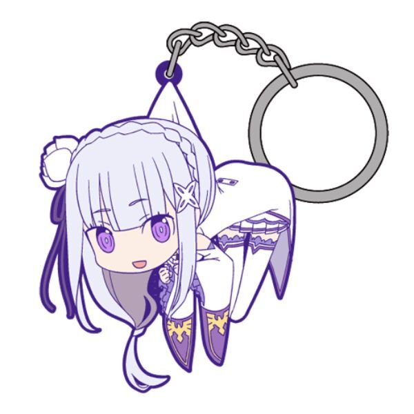 Re:ゼロ エミリア Re:ゼロから始める異世界生活 エミリア つままれキーホルダー   ホワイト   リゼロ COSPA