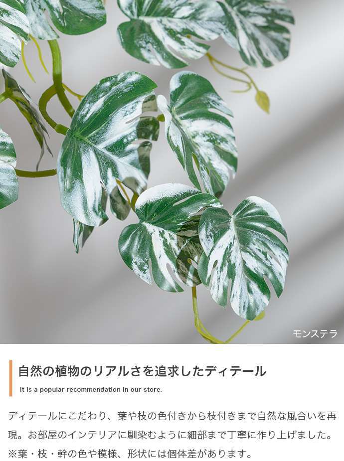 【高さ27cm】光触媒人工観葉植物 モンステラ 幅35cm×奥行45cm×高さ27cm コンパクト 天然木 お部屋に気軽に飾れて空間を美しく彩るフェイクグリーン 本物の植物のようなリアルな質感とインテリアに馴染む風合いが魅力です