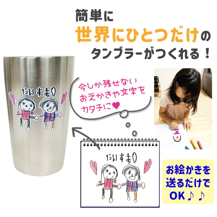 クリスマスプレゼント LINEで簡単★送料無料 お絵かき 真空ステンレスタンブラー 420ml プレゼント 保冷 保温 お絵かき イラスト 似顔絵 らくがき コップ オリジナル ギフト 卒園記念品 卒団記念品 先生 園児 敬老の日 母の日 父の日 プレゼント 両親 祖父母 友達 誕生日 贈り物 お絵かき水筒【410】
