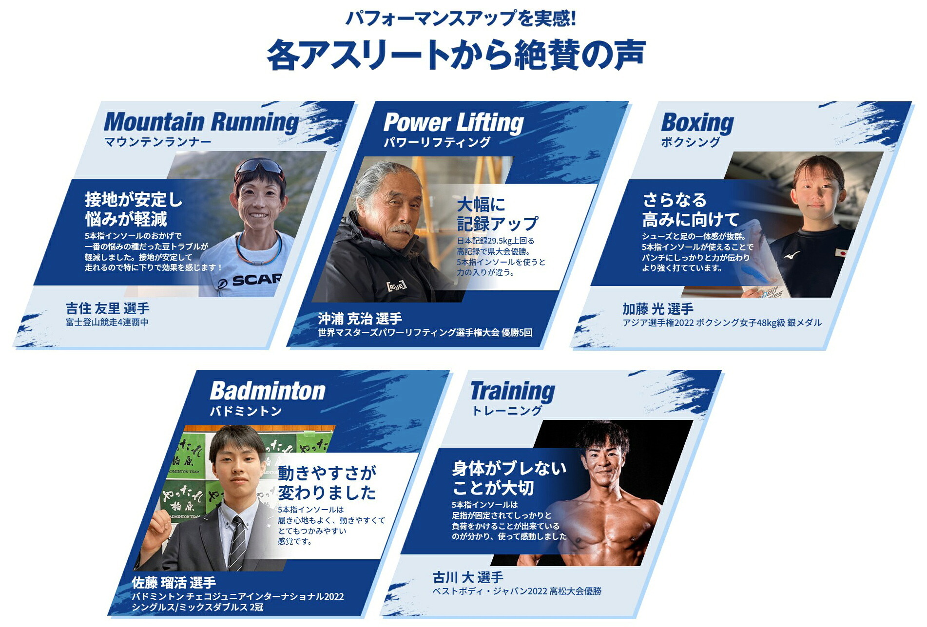 【日本製】reve 5本指インソール ハイグリップタイプ【フリージャンル】シューズと足を完全にフィットする湯煎ダブルフィット成形施行インソール 特許取得 抗菌加工 アスリート用 ゴルフ用シューズ ウォーキング ランニング スポーツ