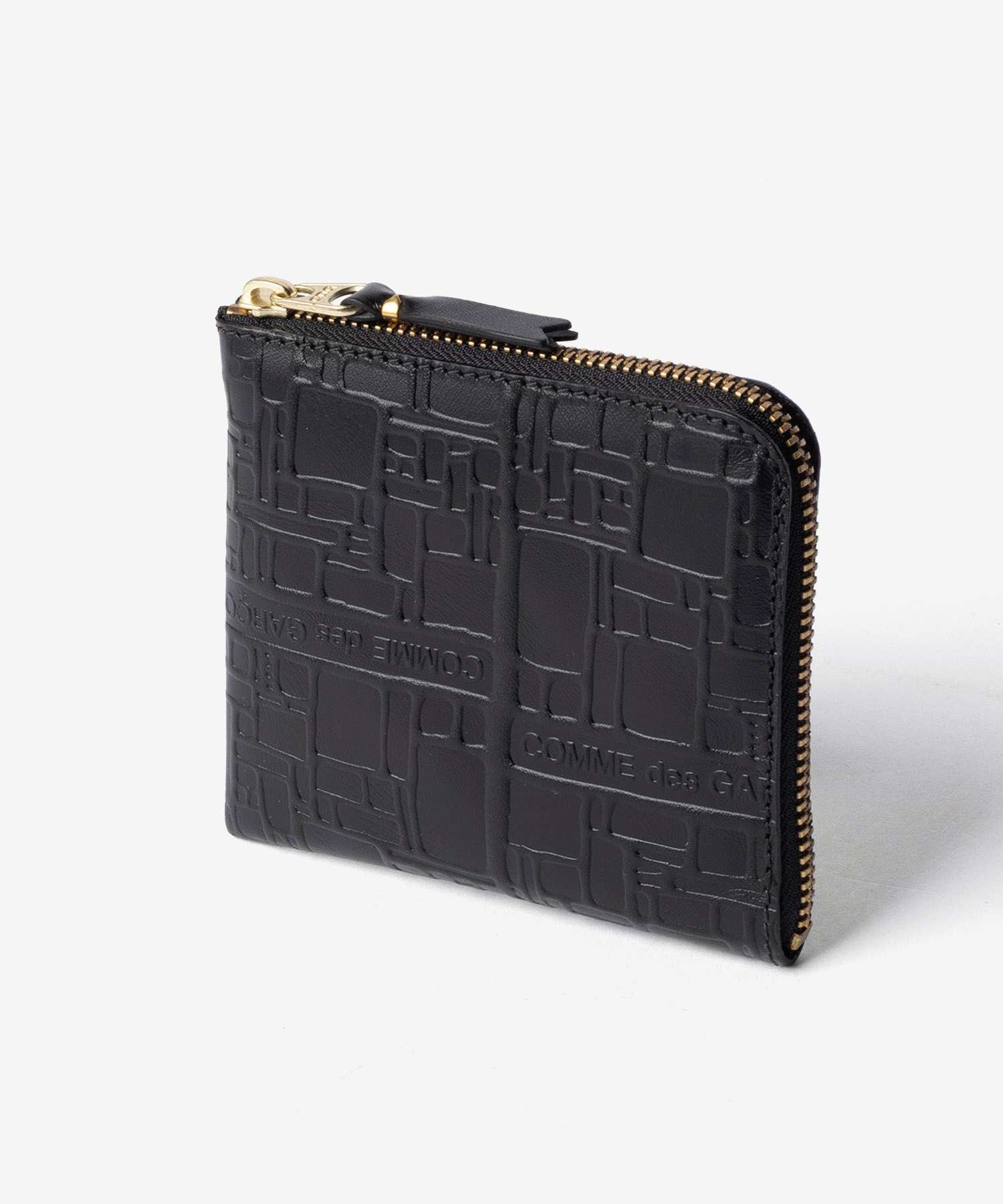 コムデギャルソン COMME DES GARCONS EMBOSSED LOGOTYPE エンボスロゴタイプ HALF ZIP WALLET ハーフジップ ウォレット SA3100EL ミニ財布 L字ファスナー コインケース ユニセックス 財布