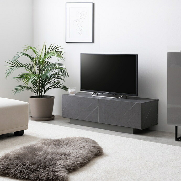 テレビ台 テレビボード ローボード TV スリム コンパクト 省スペース 収納 引き出し 扉 吹き抜け 可動棚 コードスリット ルーター タップ コード穴 フロート脚 ノイズレス フラット 高級感 石目調 幅100 新生活