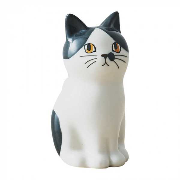 フラワースタンド ペン立て 仔猫 ハチワレ 磁器製 置物 インテリア雑貨 おしゃれ かわいい デスク周り 卓上収納 小物入れ 癒しグッズ ギフト プレゼント セトクラフト