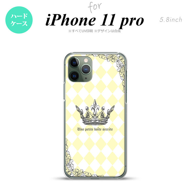 iPhone11Pro iPhone11 Pro スマホケース ハードケース 王冠 黄 メンズ レディース nk-i11p-1454