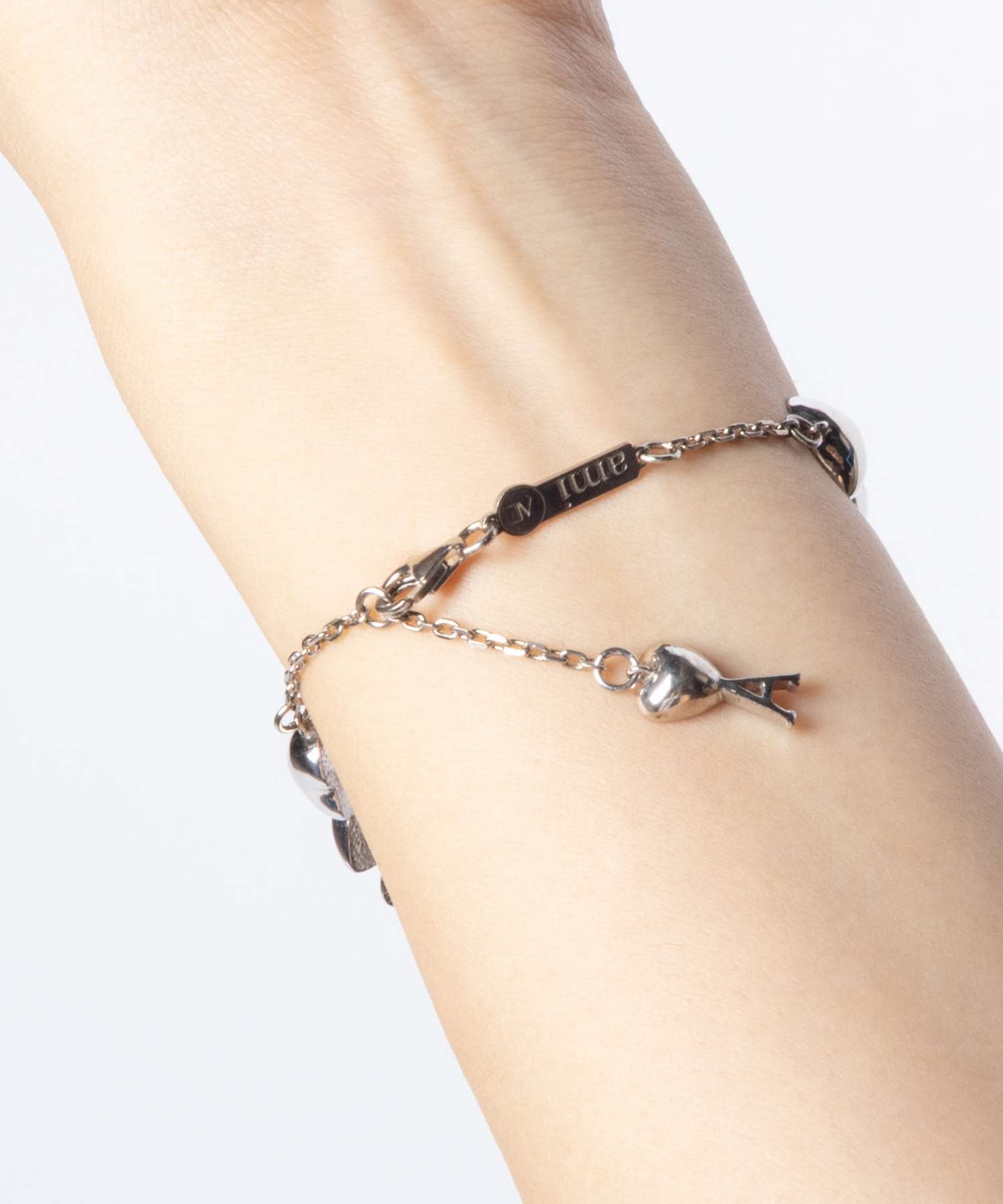 アミ パリス AMI PARIS METAL HEARTS BRACELET メタル ハート ブレスレット UJW983.362 レディース アクセサリー シルバー