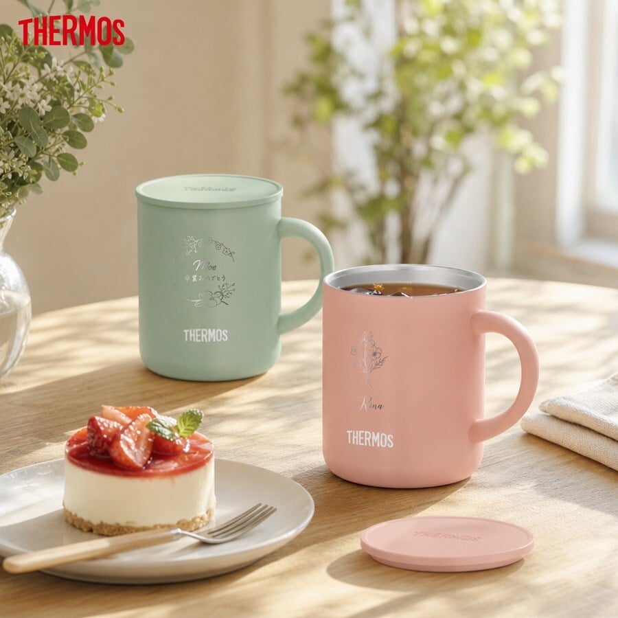 名入れ マグカップ サーモス マグ ペア セット Thermos JDG-282C JDG-352 JDG-452Cペアギフト お揃い グラス 結婚祝い プレゼント 結婚 祝い 新築祝い 夫婦 両親 カップル 誕生日 銀婚式 記念品 名前入り おしゃれ ギフト ラッピング 実用的 母の日 父の日 60代 70代