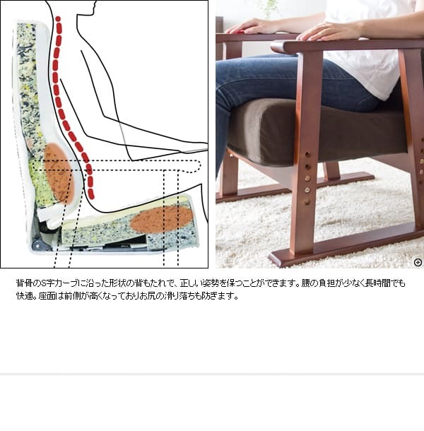 高座椅子 高 レバー式 日本製 国産 リクライニング ハイバック 立ち上がりやすい 高い座いす 一人掛け パーソナルチェア 肘付き 木肘 アーム付き 高齢者 イエロ― ブラウン グリーン 宮武製作所 リクライニングチェア イス 楽な姿勢 ミヤタケ 天然木 新生活