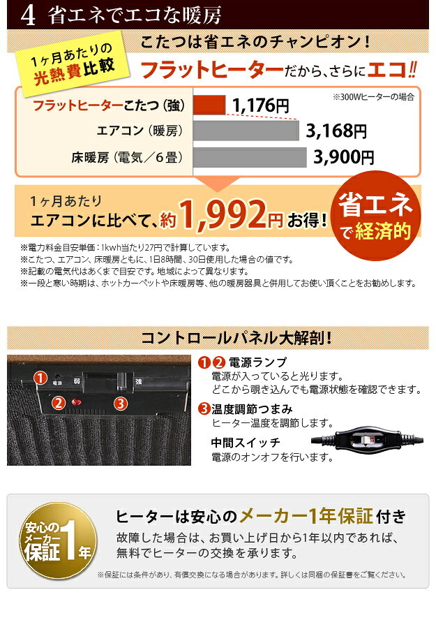 こたつ 長方形 高さ4段階調節折れ脚こたつ-フラットローリエ 108x75cm 日本製厚手カーテン生地の北欧柄こたつ布団セット フラットヒーター こたつ布団セット 継ぎ脚 高さ調整 テーブル ローテーブル 炬燵 シンプル 天然木 木製 日本製 国産 木目