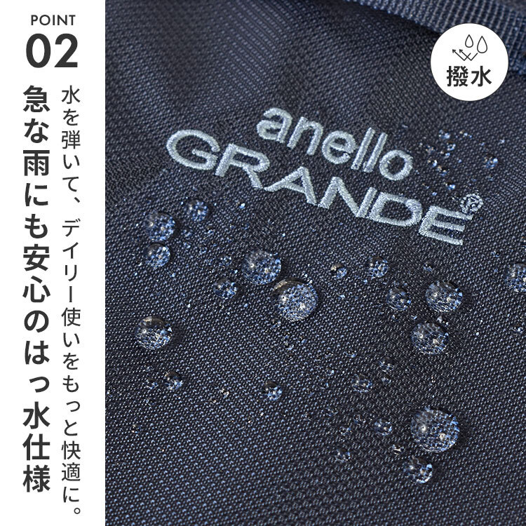 ショルダーバッグ レディース anello GRANDE アネロ グランデ ナイロン 撥水 はっ水 レディース 斜め掛け 軽量 大人 学生 マチ広 多収納 カジュアル シンプル 派手 ペットボトルが縦に入る A5 女性 おしゃれ 通勤 通学 バッグ 鞄 GTM1154 ブラック ネイビー ピンク ブルー
