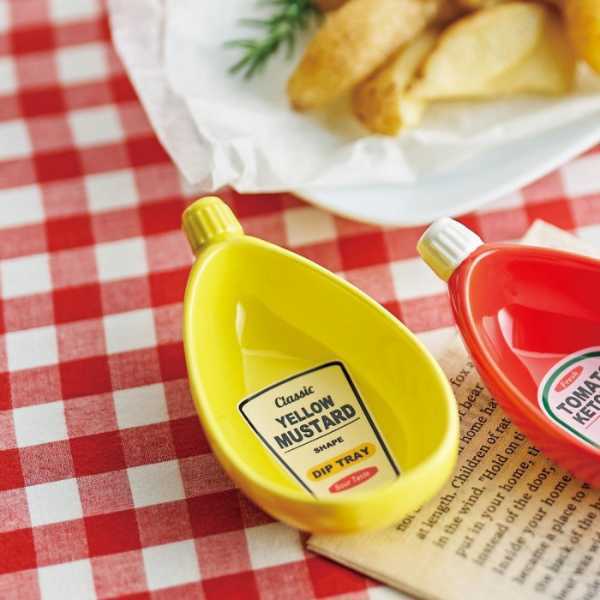 ディップトレイ マスタード 磁器製 おしゃれ 調味料入れ 食器 小皿 ミニプレート パーティー おもてなし キッチン雑貨 ギフト プレゼント 贈り物 P24-0893 セトクラフト