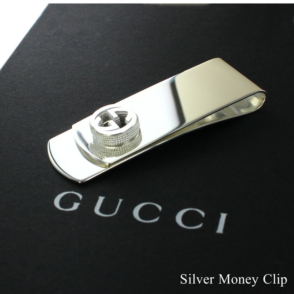 GUCCI グッチ マネークリップ ブランド メンズ 父の日 札ばさみ 男性プレゼント シルバー925 おしゃれ ロゴ 誕生日 結婚式 結婚記念日 プレゼント 夫 父 彼氏 ギフト シルバーアクセサリー 成人 卒業 入学
