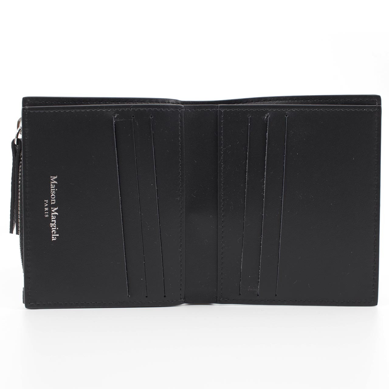 メゾン マルジェラ　Maison Margiela　二つ折り財布　SA1UI0020 P4745 T8103　ブラック　グレインレザー　コンパクト財布　ミニウォレット