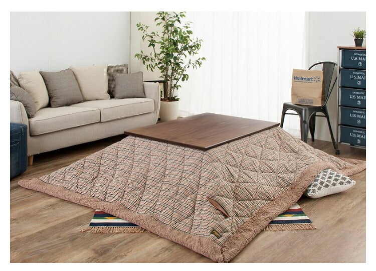 テーブル フラットヒーターコタツ こたつ 長方形 フラットヒーター 105×75 コタツ 薄型 ロー センター ウォルナット 省エネ 遠赤外線 カーボンヒーター 暖房器具 家具調こたつ カジュアル