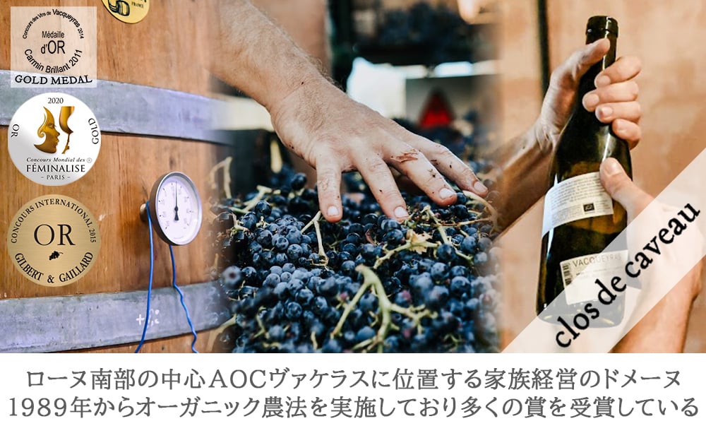 お歳暮 お酒 ワインとシャンパン 2本セット フランス ローヌ オーガニック ビオ BIO 赤ワイン 500ml パーカーポイント高得点 シャンパーニュ泡 辛口 375ml ハーフボトル 誕生日 内祝い お返し 家族 友人 熨斗可 ギフト箱付 送料無料