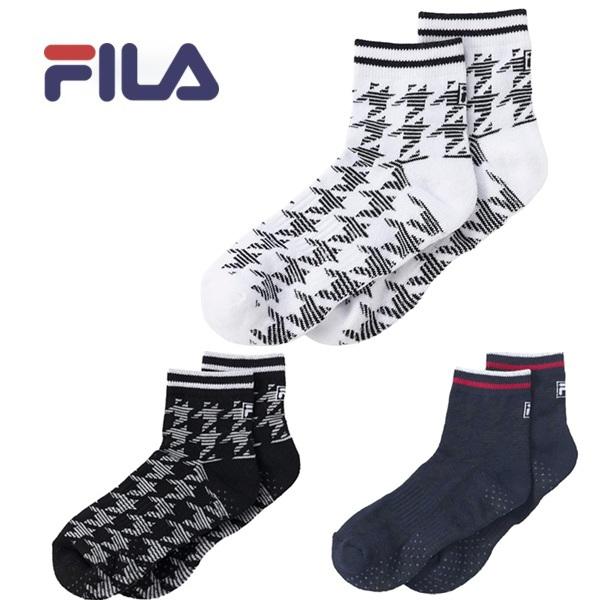 FILA SPORTSFILA ゴルフソックスショートソックス 千鳥柄 消臭持続785-931 お誕生日祝い お祝い 記念品 お父さん 父の日 彼氏 男性 30代 40代 50代 60代  還暦祝い 敬老の日 人気プレゼント プレゼント