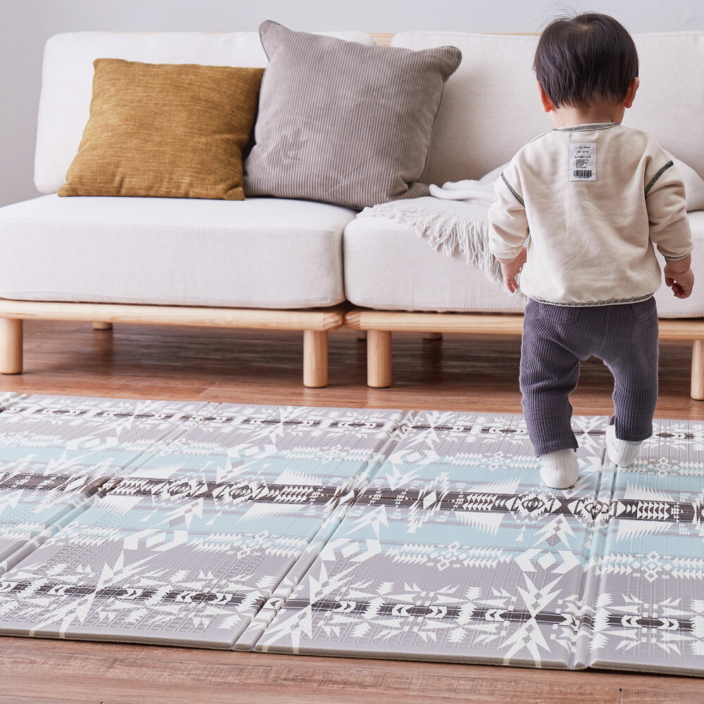 折りたたみ アウトドアマット エクスキリム 約118×176cm コンパクト収納 水拭きOK 撥水 両面 リバーシブル
