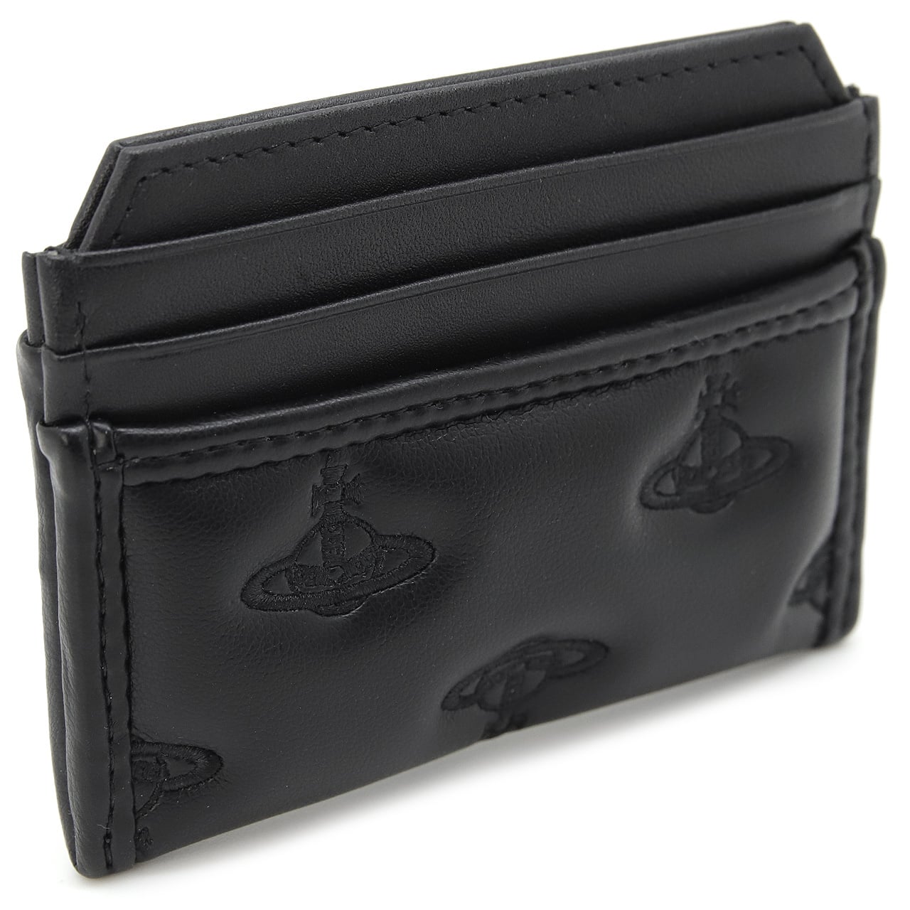 ヴィヴィアンウエストウッド ICカードケース 薄型 メンズ レディース カードホルダー カード入れ Vivienne Westwood ヴィヴィアン マルチオーブ型押し ブラック VW4304 (54030010W-S002K-N201) 【2026年秋冬モデル】 【ラッピング無料 誕生日 お祝い プレゼント ギフト 贈り物】