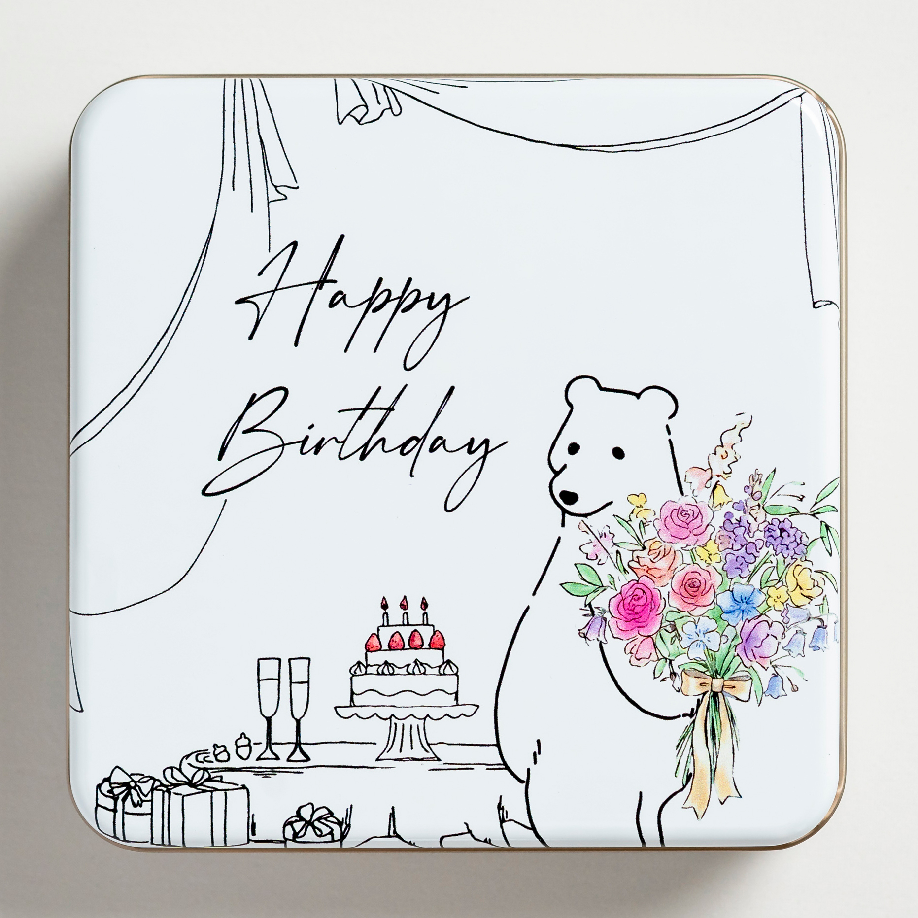誕生日プレゼント専用【森の誕生日会クッキー缶】誕生日ギフト バースデーケーキ おしゃれ かわいい