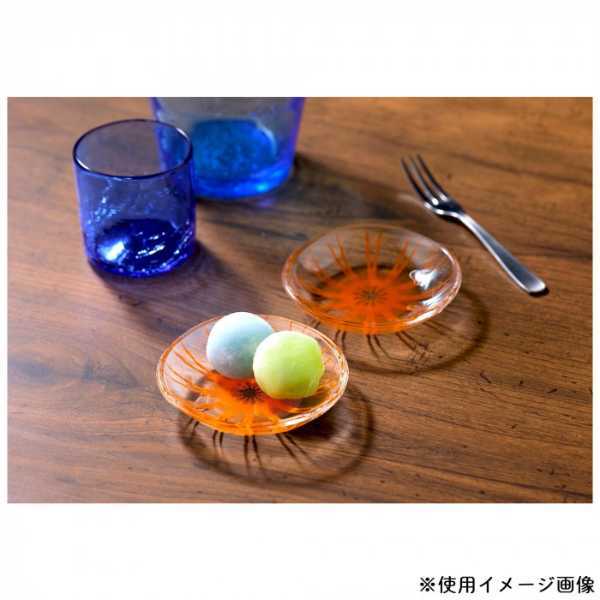 クラゲ ガラスプレート 豆皿 アカクラゲ 小皿 醤油皿 薬味皿 おしゃれ 透明感 てびねり 涼しげ 和食器 洋食器 キッチン雑貨 卓上小物 ギフト プレゼント 贈り物 インテリア雑貨 セトクラフト