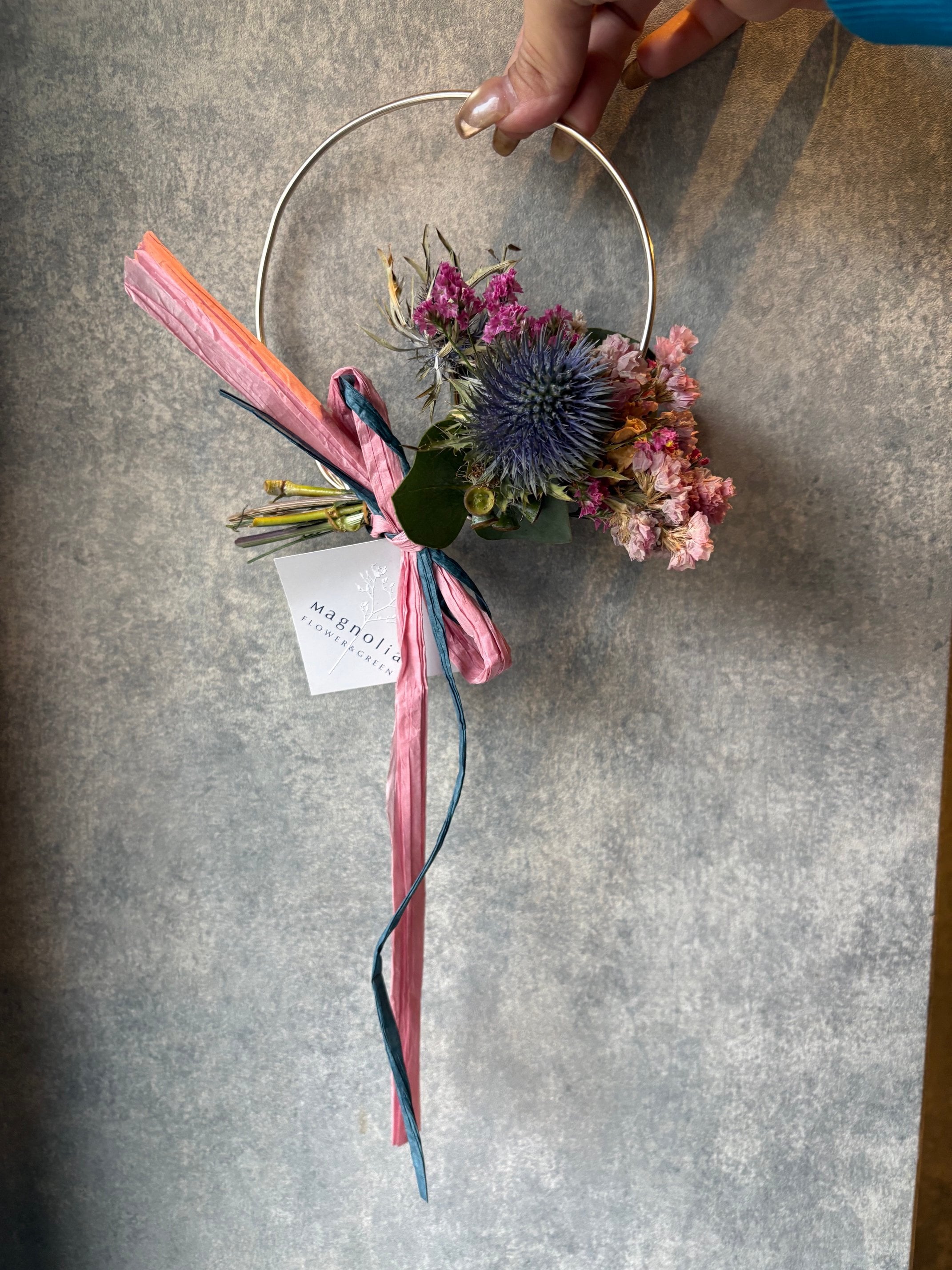 HOOP BOUQUET ドライフラワー  インテリア ギフト プレゼント 誕生日 記念日  母の日 父の日