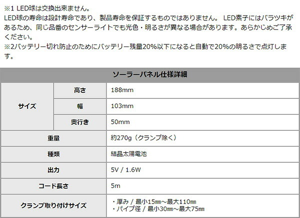 照明 ライト センサー ソーラー LED 5W×3灯 フリーアーム式 LEDソーラーセンサー 人感 人感センサー 電池交換不要 最大探知範囲 180° 8m IP44 防雨 昼 夜 省エネ 夜通し点灯 防犯 常夜灯 玄関 屋外 駐車場 防犯グッズ