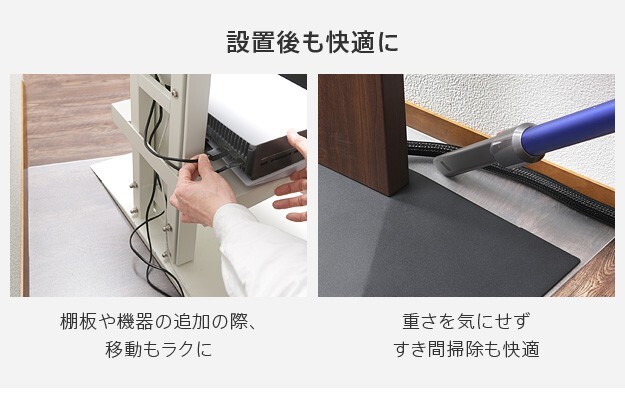 WALLインテリアテレビスタンドV2ハイタイプ専用 ポリカーボネートフロアシート テレビ台 テレビスタンド 部品 パーツ フローリング 床保護パネル 床 シート 傷防止 キズ防止 汚れ防止 保護 WALLオプション