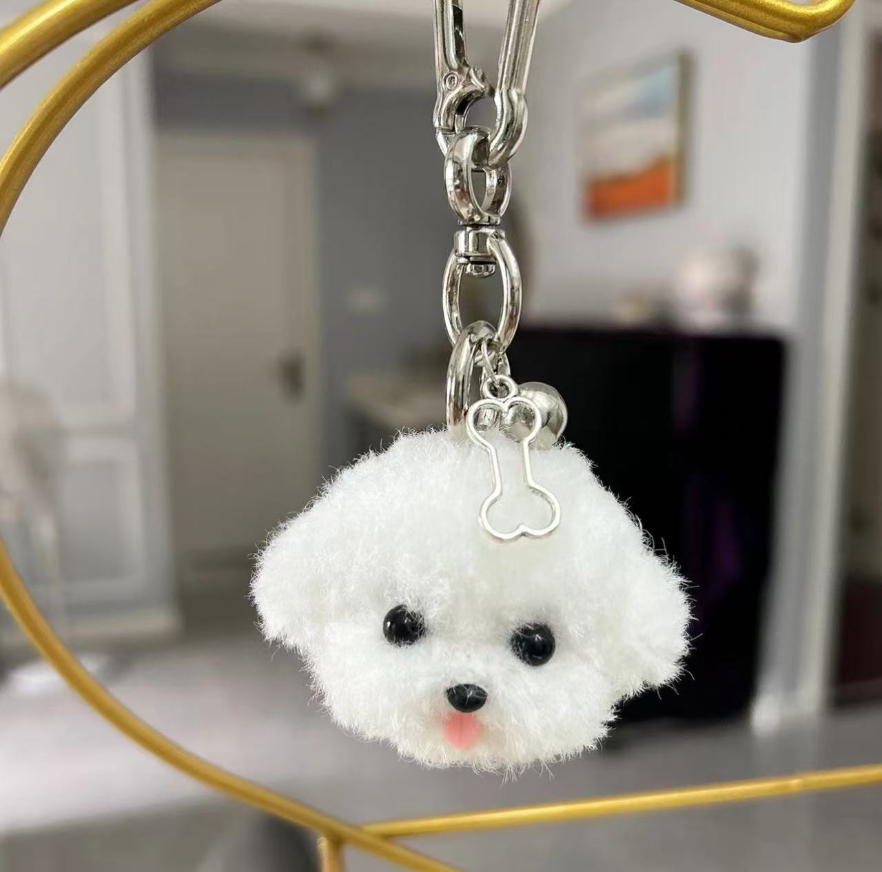 トイプードル キーホルダー ぬいぐるみ 犬 キーホルダー ふわふわ バッグチャーム プードル マスコット チャーム 可愛い 犬グッズ バッグ 鍵 小物 プレゼント ギフト 全5色