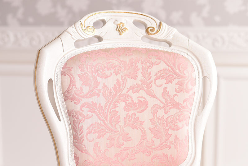 テーブル 6人用 幅160cm ダイニングテーブル 楕円形 チェア ROCOCO ダイニングセット 7点セット 160cm 楕円 ガラス付 イタリア製チェア ロココ調 姫系 猫脚 アンティーク調 ヨーロピ 新生活