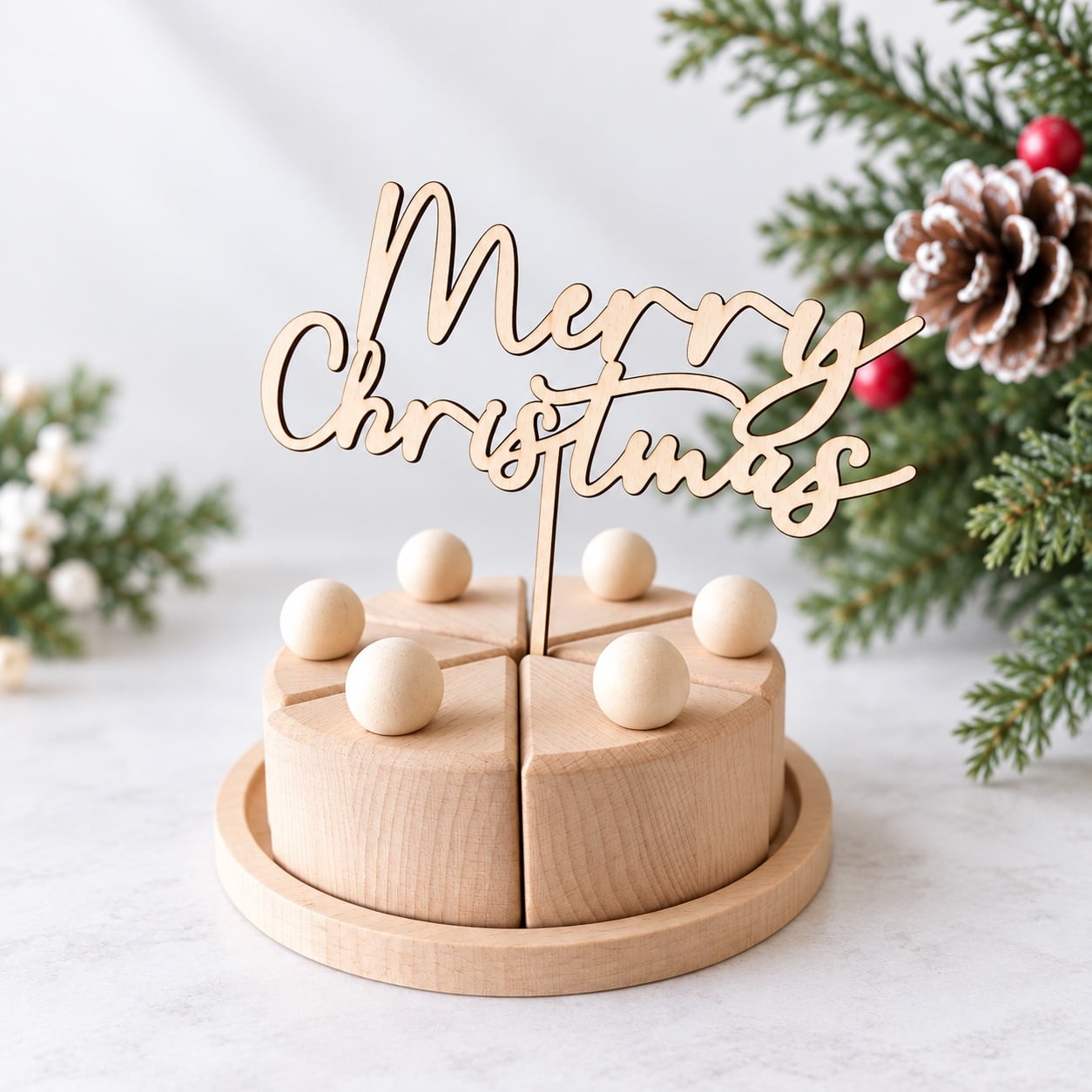 クリスマスケーキ トッパー MerryChristmas メリークリスマス クリスマス 木製トッパー ケーキピック 木製レター クリスマスフォト メリークリスマス Xmas インスタ映え 写真撮影小物