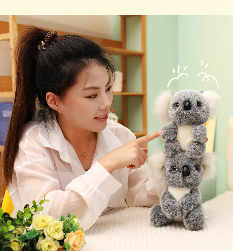 コアラ ぬいぐるみ リアル 動物 アニマル ふわふわ かわいい 置物 インテリア 子供 おもちゃ ごっこ遊び 誕生日 プレゼント ギフト 癒し