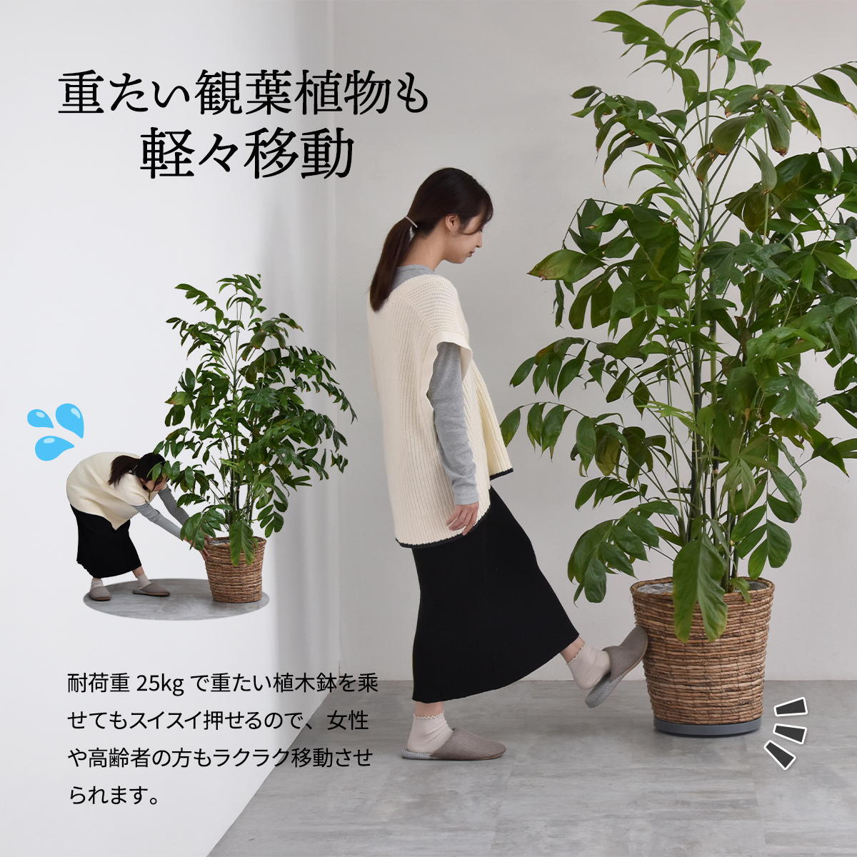 Noko ラウンドプランターベース NKLZ0262 鉢置き 新生活