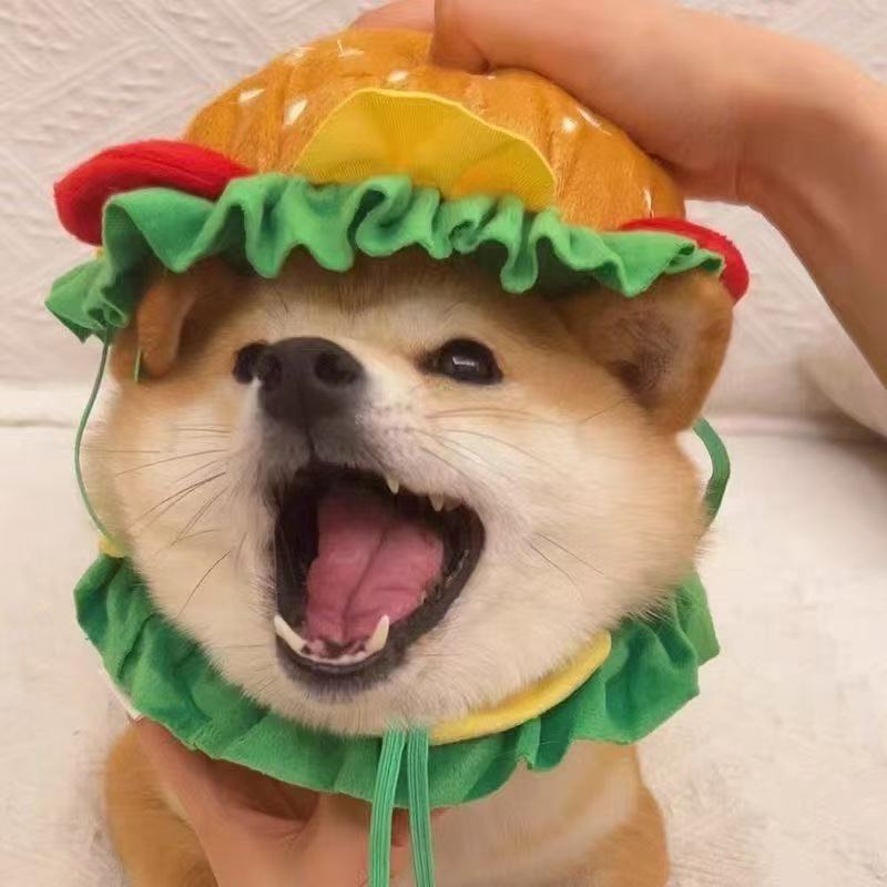 猫 帽子 犬 帽子 ペット 帽子 ハンバーガー コスプレ 猫用 犬用 被り物 かぶりもの ペット用品 かわいい おもしろ 変身 なりきり コスチューム 仮装 ペットウェア 猫グッズ 犬グッズ 小型犬 猫用帽子 ふわふわ 写真撮影 SNS映え 誕生日 ハロウィン クリスマス S M L