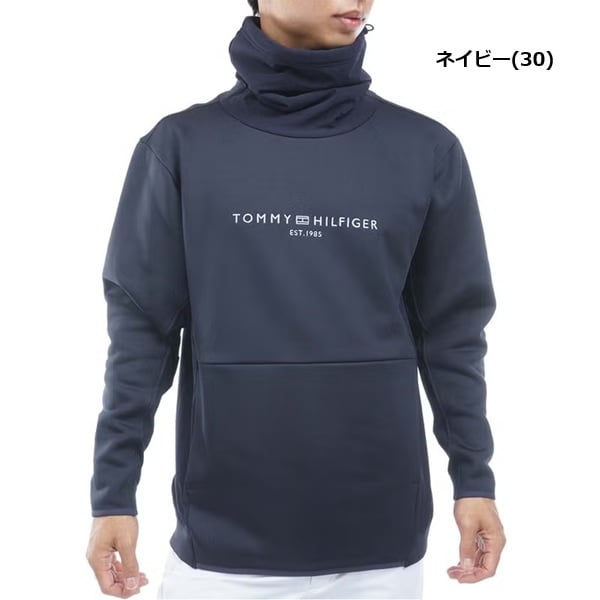 トミーヒルフィガー ゴルフ メンズ ネックウォーマー付 スウェット TOMMY HILFIGER THMA678 2026年秋冬モデル お誕生日祝い お祝い 記念品 お父さん 父の日 彼氏 男性 30代 40代 50代 60代  還暦祝い 敬老の日 人気プレゼント プレゼント