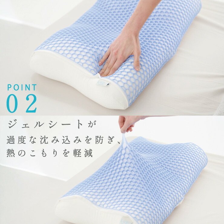 冷感枕 Lupo ルポ 接触冷感 ひんやり枕 ジェルシート パウダービーズ やわらかめ 60×35cm 横向き寝 仰向け寝 フィット 夏用枕 ピローケース洗濯可 睡眠グッズ 寝具 母 父 ご両親 パートナー 誕生日 母の日 父の日 夏ギフト プレゼント ギフト
