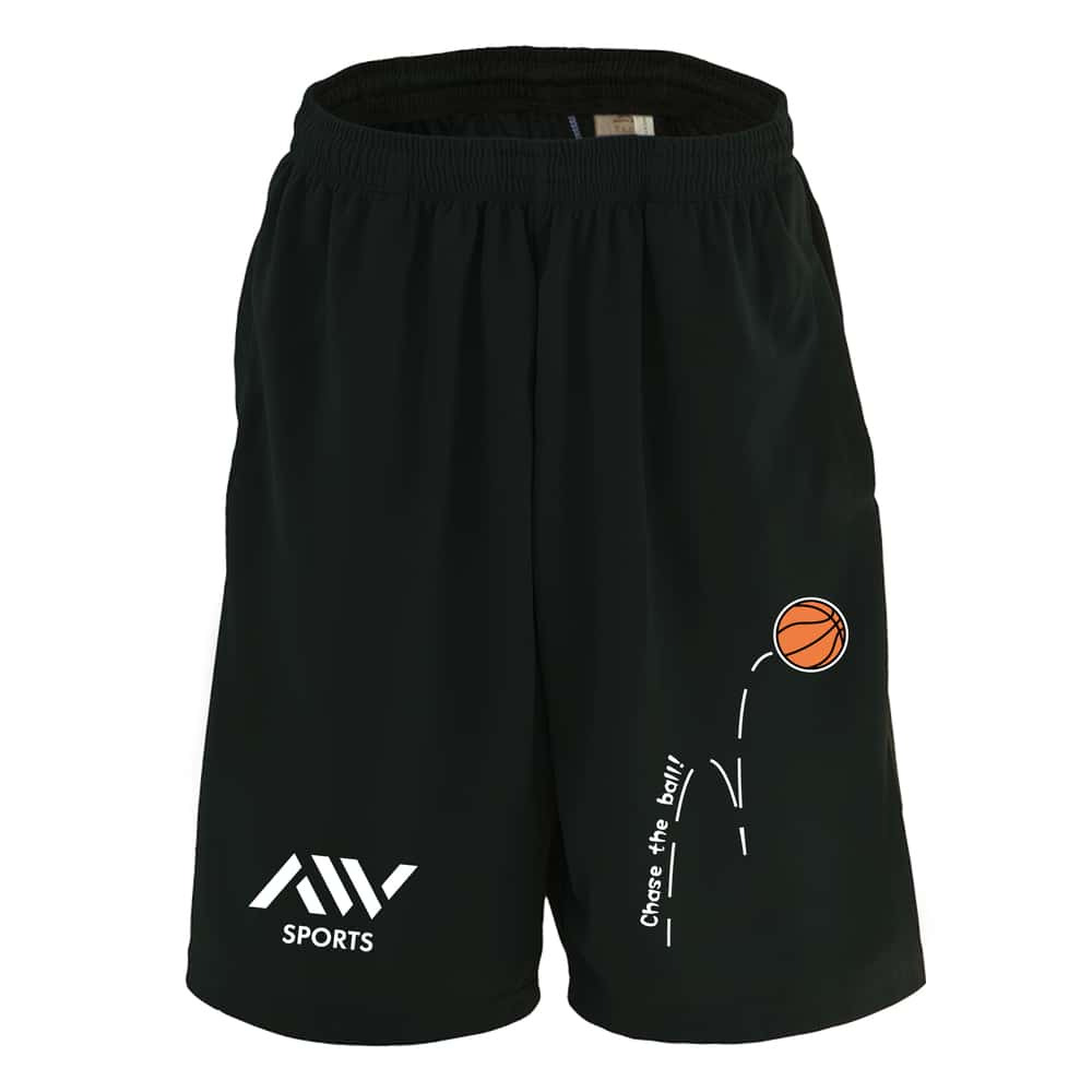 バスケ ハーフパンツ ドライ メンズ ウェア レディース ジュニア 練習着 短パン 速乾 スポーツ 名入れ おしゃれ 半スボン 文字入れ無料 「Chase the ball」 アートワークスコウベ 【送料無料】