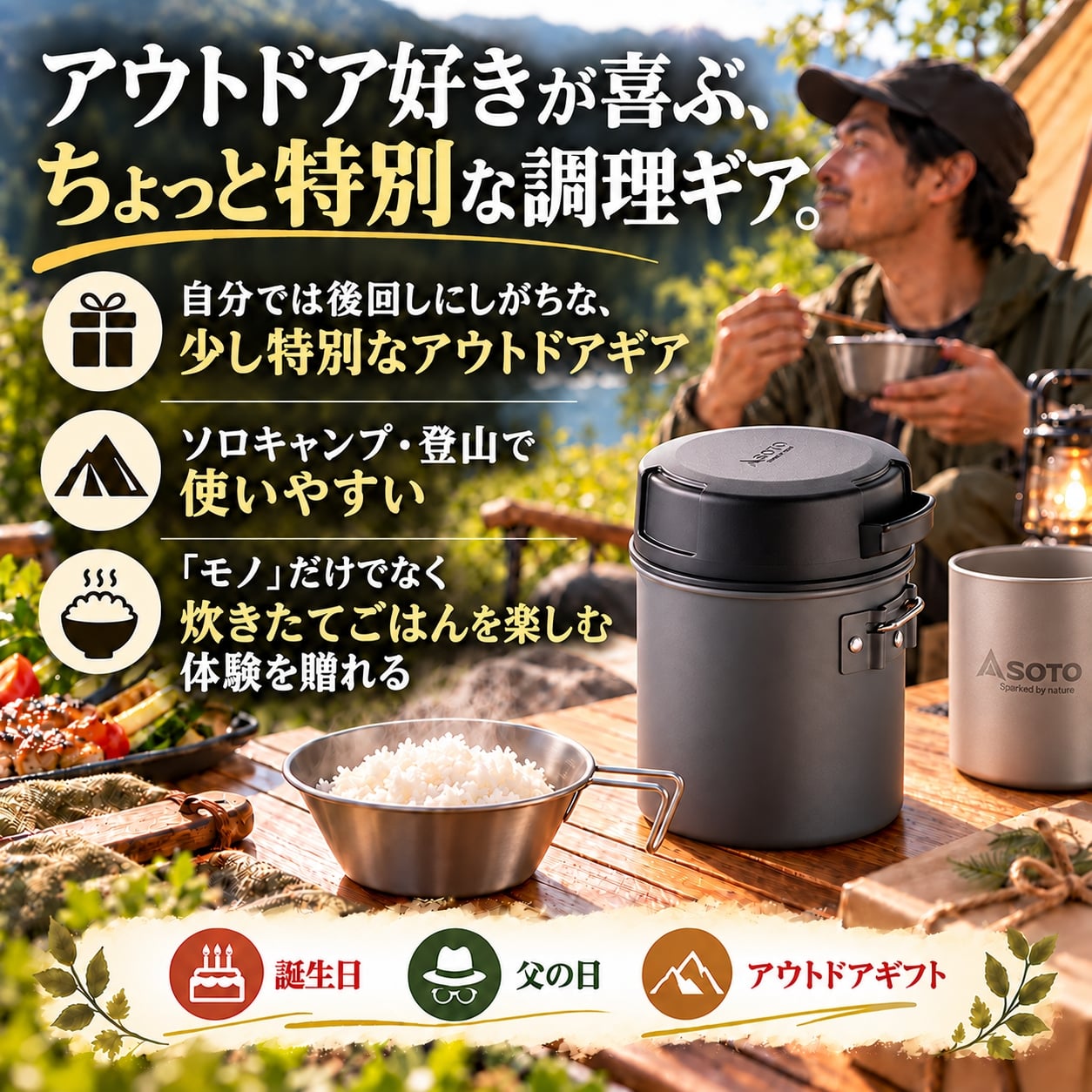 【ラッピング無料】SOTO スチームライスクッカー ITADAKI SOD-523 ギフト