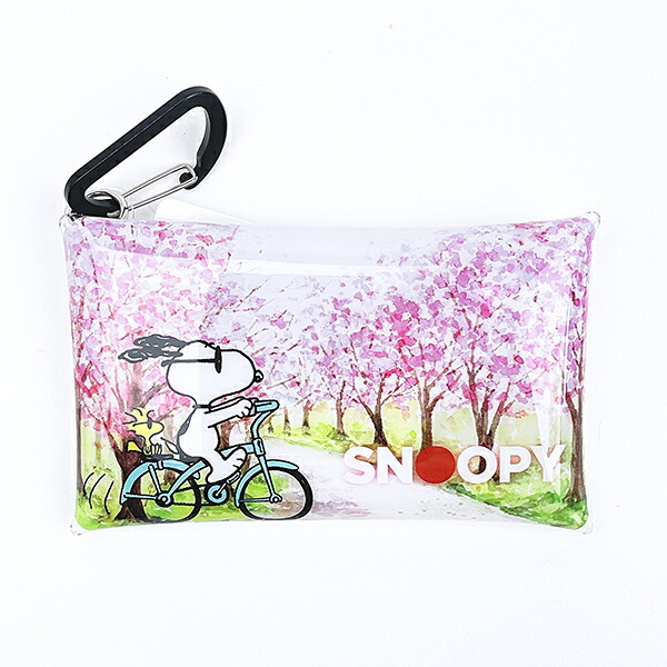 スヌーピー ジョークール 桜並木 クリアマルチケース(S) SNOOPY