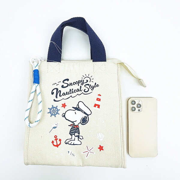 スヌーピー 保冷トートバッグ ノーティカルスタイルシリーズ ランチ SNOOPY