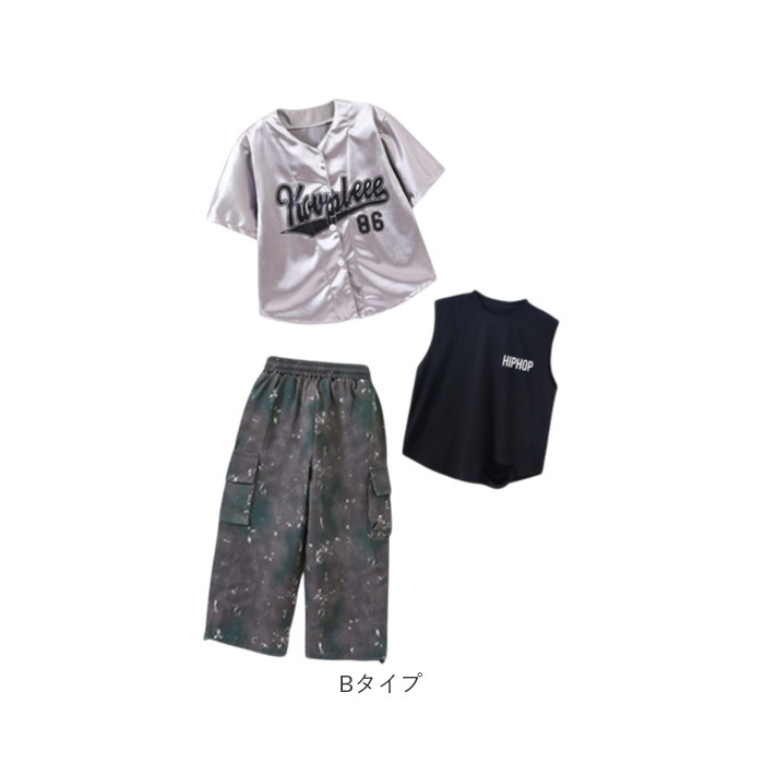 ダンス衣装 セットアップ キッズ 通販 ダンス 衣装 HIPHOP 半袖シャツ 半袖 ヒップホップダンス ベースボールシャツ ヒップホップ衣装 ダンスウェア 子供 ゆるシャツ おしゃれ 女の子 男の子 k-pop かっこいい ステージ衣装 子供服 オシャレ