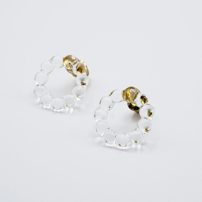 HARIO ハリオ ピアス アクセサリー スモールサークル HAW-SC-002P ガラス 耐熱ガラス 女性 レディース おしゃれ 上品 ギフト プレゼント カジュアル フォーマル 誕生日 ジュエリー 母の日 サマーアクセ プチギフト 20代 30代 40代 50代 60代