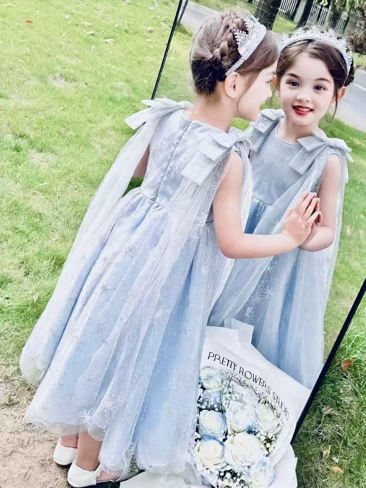 最安挑戦中 高品質 エルサ風 子供 ワンピース お姫様 アナ風 ドレス 衣装 キッズ コスチューム 緑色 女の子 コスプレ 発表会 誕生日 ギフト ハロウィン プレゼント クリスマス 雛祭り 七五三 半袖 100-140 なりきりアイテム