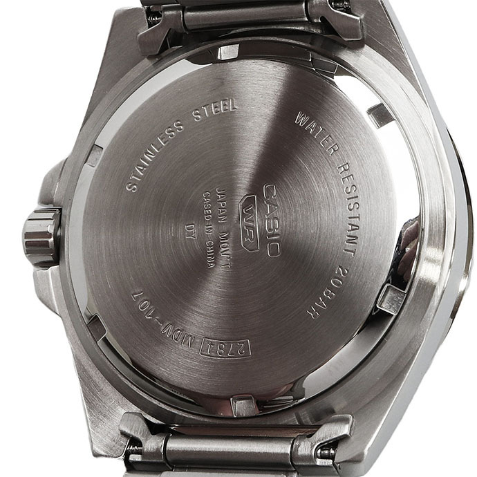 CASIO 腕時計 時計 ウォッチ カシオ スタンダード アナログ スポーツ 20気圧防水 MDV-107D-8AV メンズ グレー メタルバンド 海外モデル [並行輸入品]