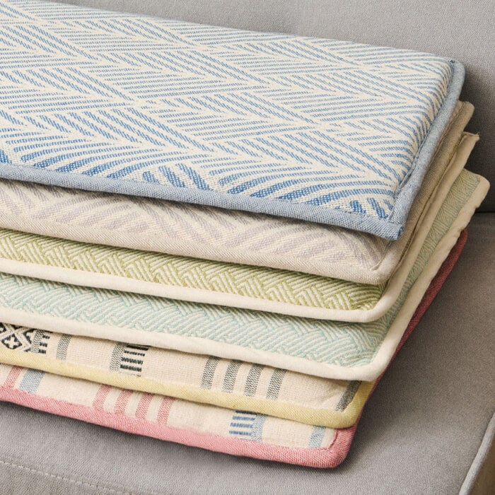座布団 インド綿 ベンチクッション テラ クラック アルト 43×120cm 綿100% ロングクッション シートクッション 座布団 ウレタン ふっくら ナチュラルな雰囲気で使いやすい おしゃれな馬蹄クッション 座ぶとん ざぶとん フロアクッション 寝具